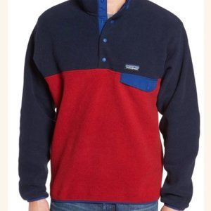 Fleece-pullover-snap-t-navy-blue-red